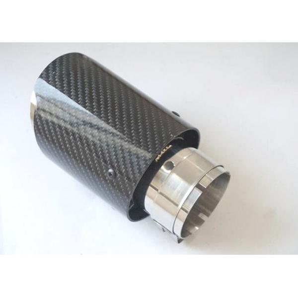 Carbon Fiber Glossy Exhausts Parts 175mm 2.5 Inlet 3.5 Outlet Exhaust Tip