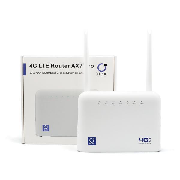 Маршрутизатора CPE OLAX AX7 сила PRO 300mbps 3g 4g Lte сильная с маршрутизаторами батареи порта сети стандарта Ethernet 5000mah гигабита