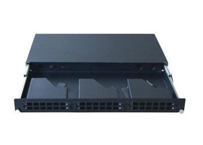 1U 19 Rack Mount MPO Patch Panel For Home Network , 24 Port Lc Fiber Patch Panel