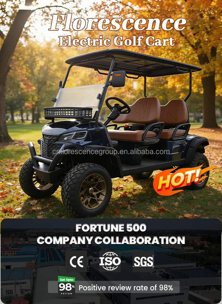 Hot Sell New Design Electric 2+2 Person Golf Cart with Lithium Battery