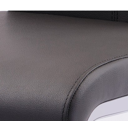 Modern Leather Dining Chairs Metal Legs With Stainless Steel Frame