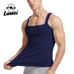 Algodão Orgânico Homens Treino Tank Top Bodybuilding Crop Gym Stringer Colete