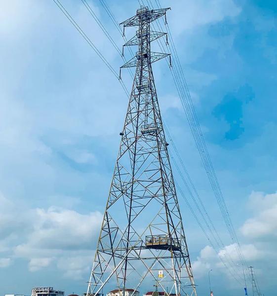 格构角钢塔结构双回路钢Q235/ Q355电力输电塔