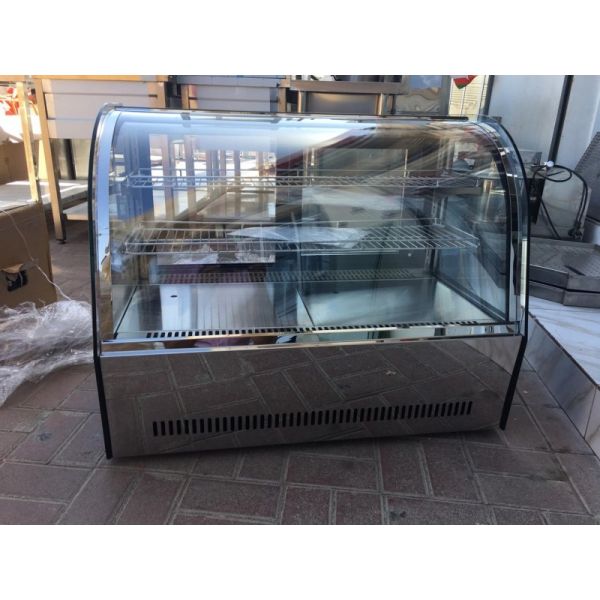 Stainless Steel Counter Top Cake Display Fridge Digital Control Automatic Defrost