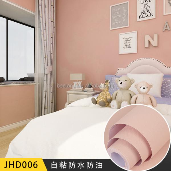 Matt Finish Self-Adhesive PVC Wallpaper in Dark Black Color for Home Decoration Sound-Absorbing Function