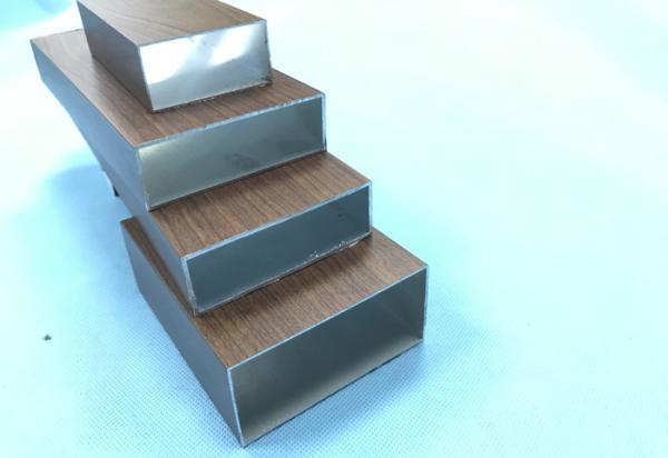 Wooden Grain Square Aluminum Extrusions With Alloy 6060 6061 6063 6082