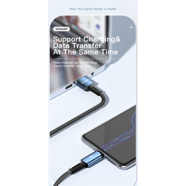 Sunset USB to Type C Cable 120W Quick Charge Type C Data Cable 6A