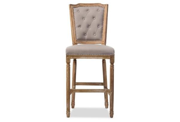 Retro bar stool of 2018 french  ,with high quailty wood and fabric to make
