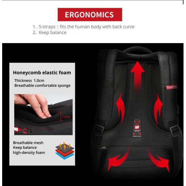 BSCI Usb Charging Business Travel Laptop Backpack For Men 29*9*20cm