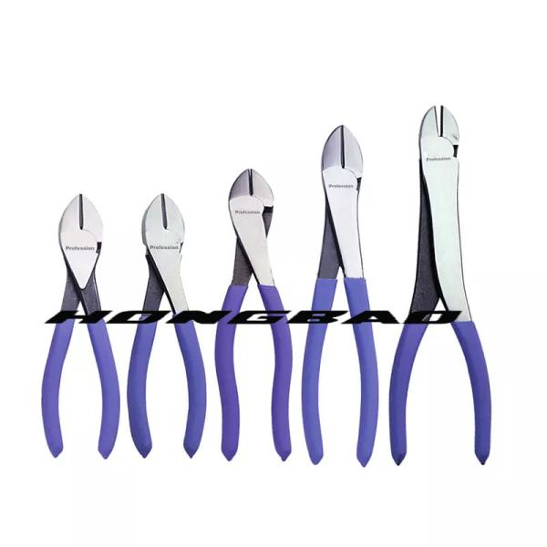 4-1/2 In. 6-1/2 7 Diagonal Wire Cutters Big Head Side Cutting Bent Body Chrome Vanadium Steel