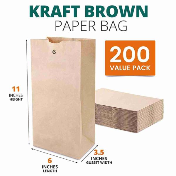 150gsm Restaurant To Go Roti Kraft Paper Food Bags Personalized