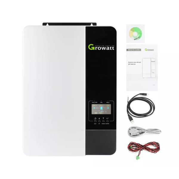 Инвертор 48v SPF 3500ES 5000ES Growatt с инвертора решетки 3.5kw 5kw солнечного с или без батареи