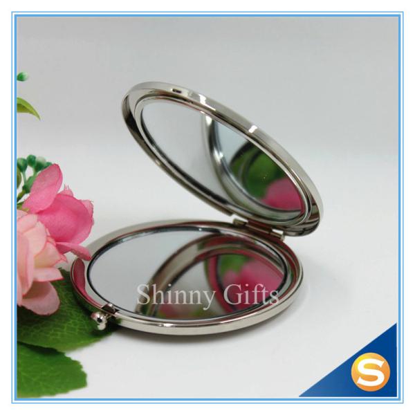 Shinny Gifts Metal Compact MirrorJeweled Makeup Pocket Mirror Custom Cosmetic Mirror