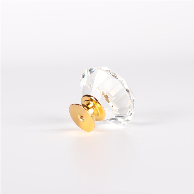 2025 Crystal Diamond Shape Kitchen Bedroom Hotel Cabinet Handles Knobs with Easy Installation