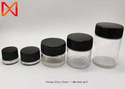 Wax Recycled 4 Oz Glass Cosmetic Jars 60mm Diameter Plastic Cap Long Durable