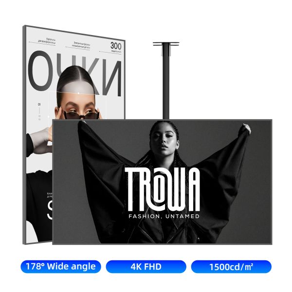 High Bright Digital Window Displays 3840x2160 For Restaurants Storefronts Salons