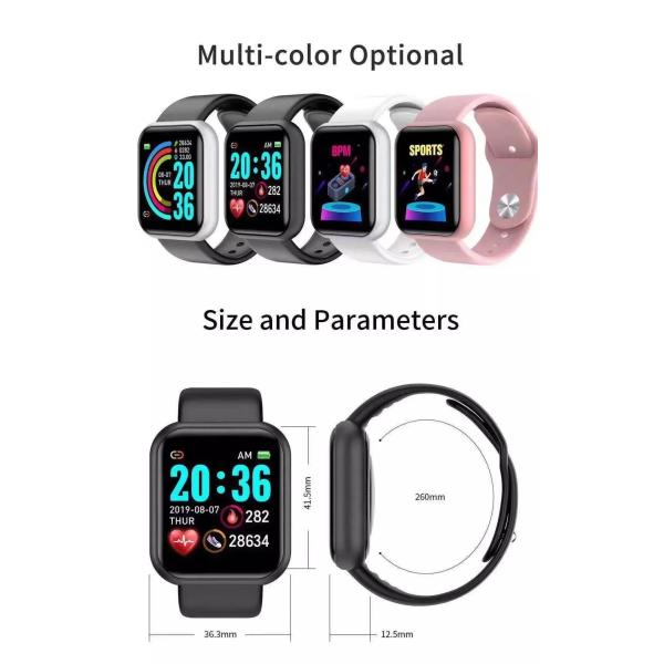 Smart Watch Blood Pressure Heart Rate Sport Monitor D20 Smartwatch
