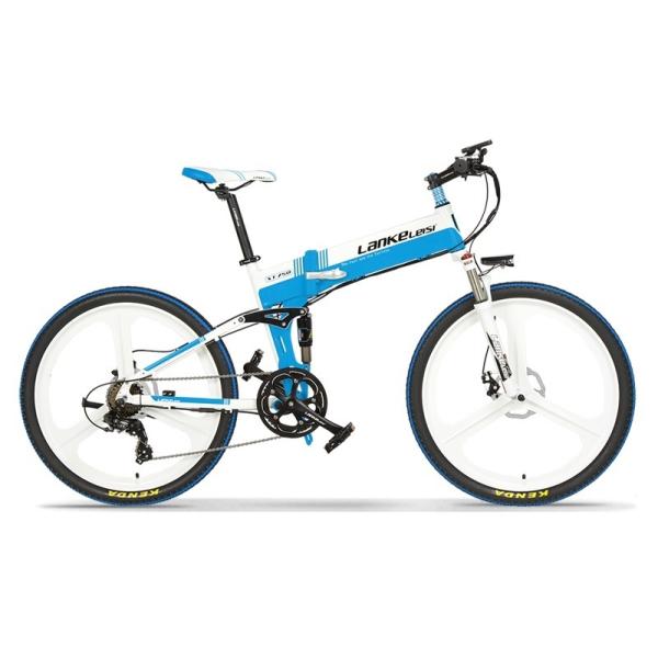 26 Inch Lankeleisi Folding Electric Mountain Bike With 400W 10AH L G Battery