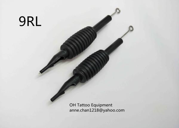 Pre Sterilized 19mm 9RL Tattoo Machine Grips 3/4 Inch Diameter With Tube And Needle
