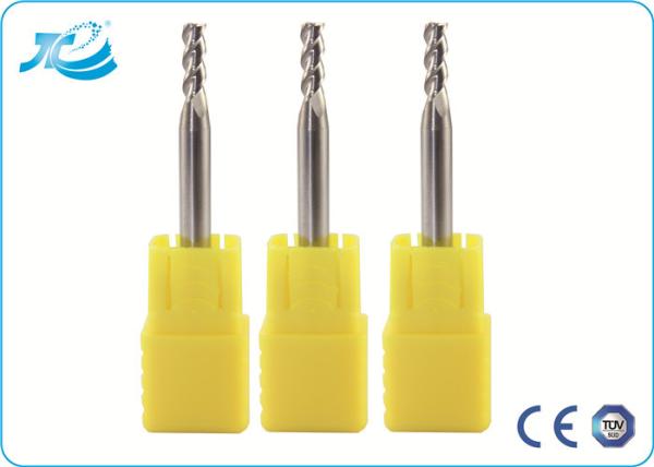 1mm 2mm Diameter 3 Flute End Mills For Aluminum Uncoated Carbide