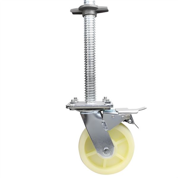 Wear Resistant and Environmentally Friendly Scaffolding Castors with Dual Safety Locking System for Mobile Scaffold Wheels