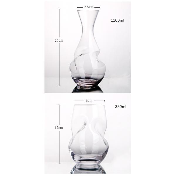 Графинчик боросиликатного стекла особой чистоты, рот дунутый одиночный стеклянный графинчик