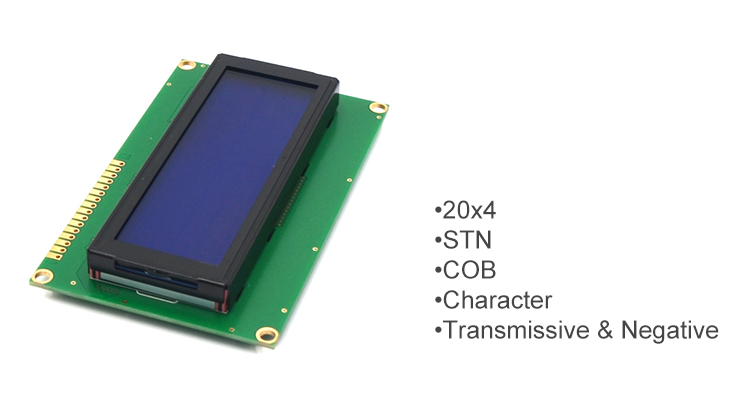 STN LCD HD44780 Display LCD Module 20x4 Character 2004a With Transmissive Negative Type