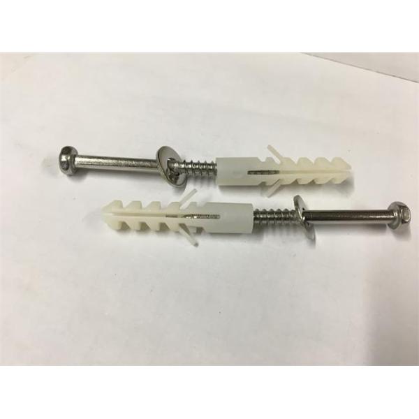 White Toilet Mounting Hardware Toilet Floor Bolts With Stainless Steel Screw