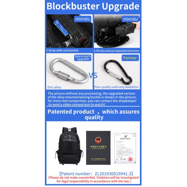 Сверхбольшой 80L высокой вместимости наружной тактический рюкзак путешествия расширяемый