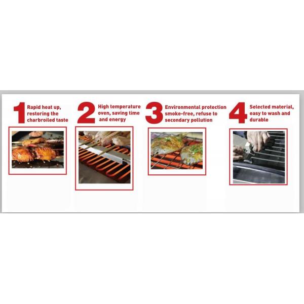 Corrosion Resistance Commercial Barbecue Grills Equipment Smokeless