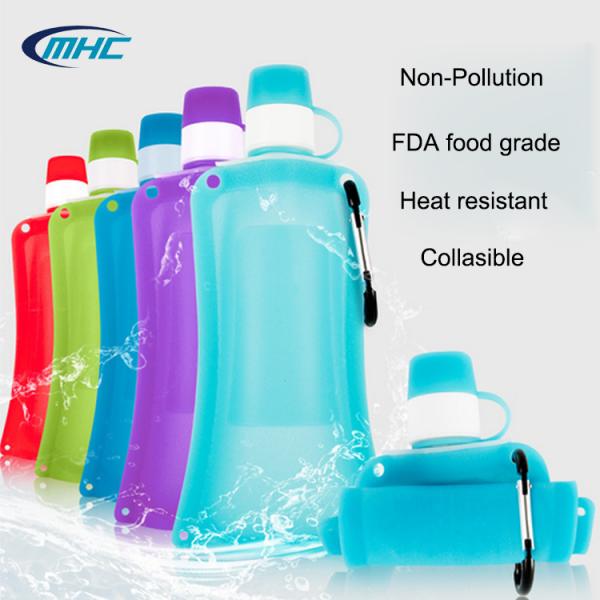 Мешок сумки силикона подгонянная двойная герметизируя складная питьевая вода 500ml