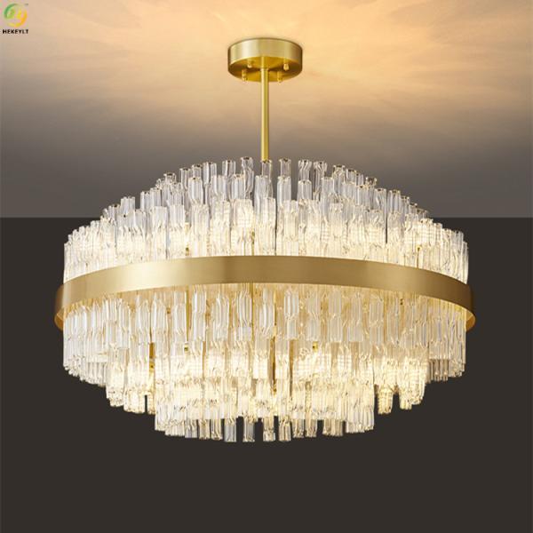Iron Electroplating Crystal Home Art Baking Paint Gold E14 Nordic Pendant Light