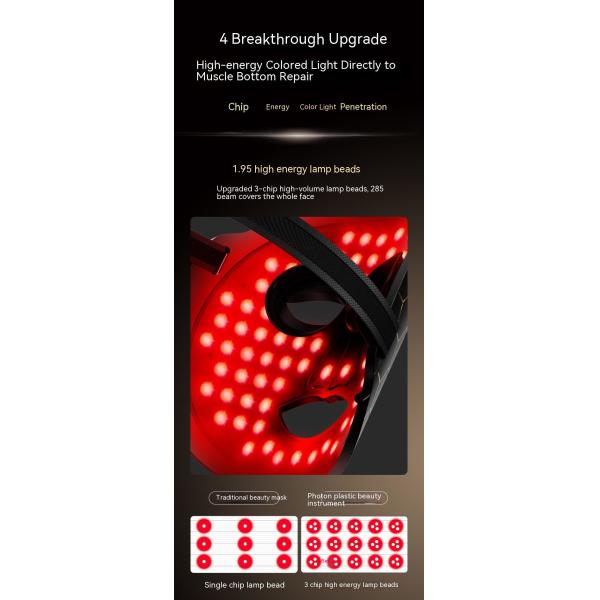 Hight Quality Medical Beauty Led Mask with Led Light Therapy Face Mask Infrared Led Mask Silicone