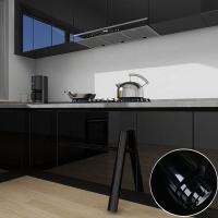 PET Kitchen Waterproof Wall Sticker Silver Grey Anti Oil Wallpaper For Kitchen
