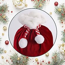 Velvet Bags With Drawstring Large Plush Santa Sack Christmas Gift Bags In 2 Size For Xmas Package Storage Bags