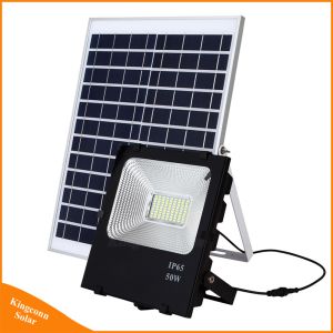 Foco solar LED con control remoto, brillo ajustable, lámpara exterior impermeable