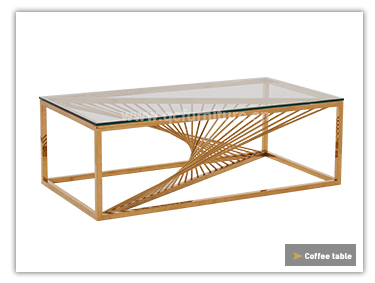 12mm Glass Stainless Steel Side Tables 49x49x51cm Golden Frame