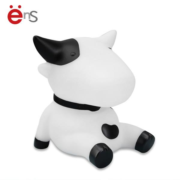 Colorful LED Cow Night Light Soft Rubber PVC Material For Kids Gifts