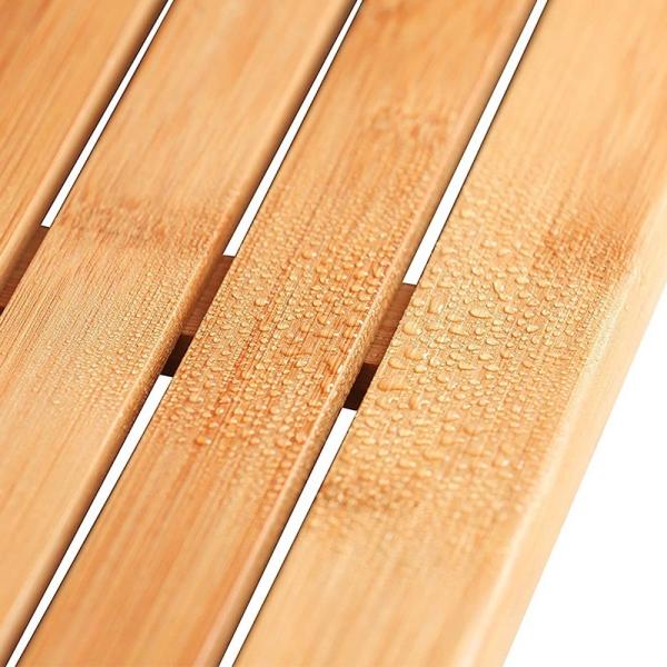 100% de Bambu Natural Tapete de Chão Banheiro Para Chuveiro Impermeável