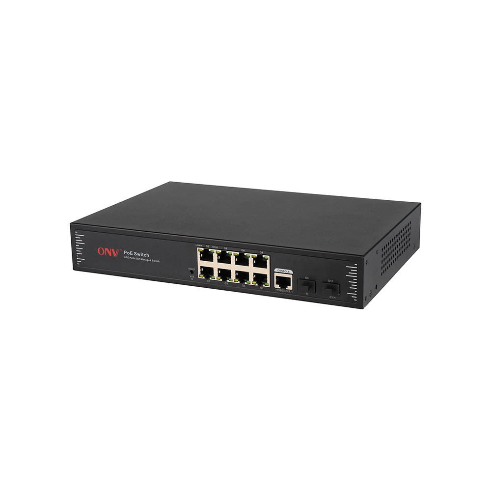 10 Port Gigabit Managed PoE Switch With 30W Per Port And 20Gbps Switching Capacity