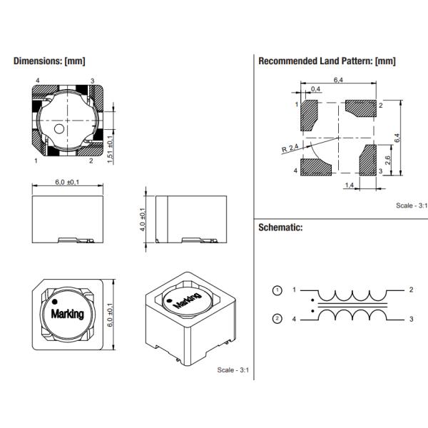 Ehpi Energy Harvesting Coupled Smd Power Inductor 74488540120 низкий профиль