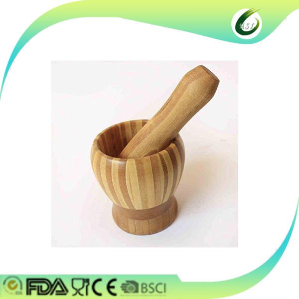 Customized Size Bamboo Garlic Pounder Press 2-50mm Thickness Antique Style