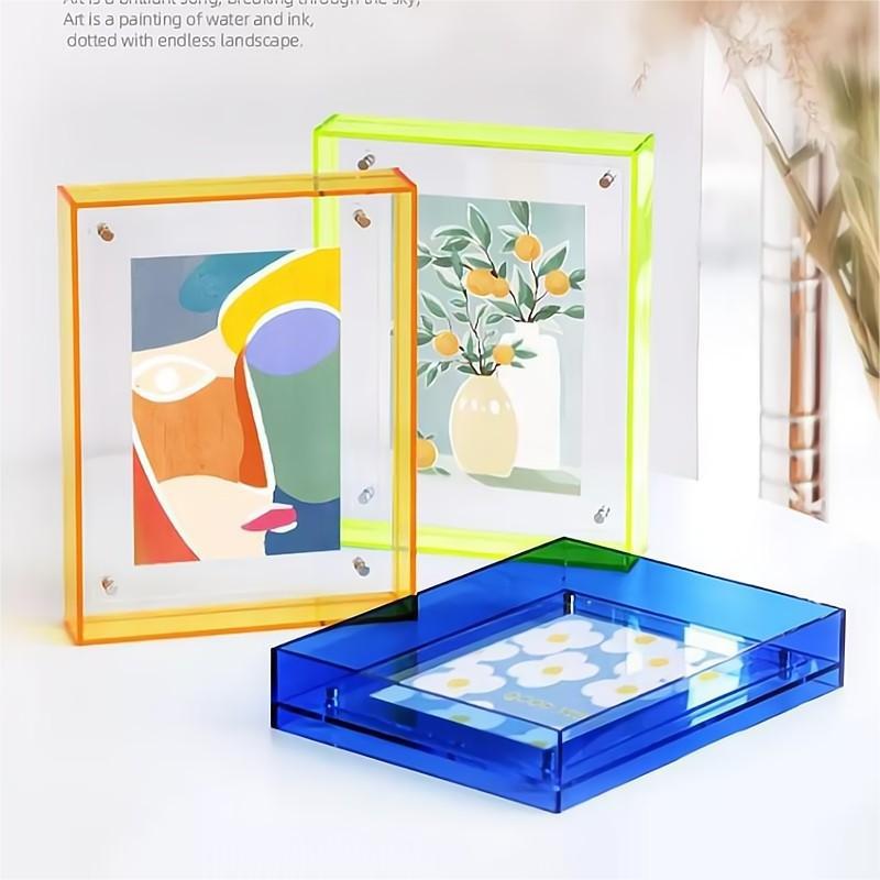 Factory Custom Double Sided Transparent Silk Scarf Displaying Artwork Certificate Exhibition Acrylic Picture Frame