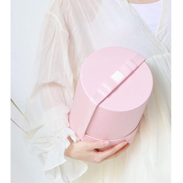 Esboço redondo criativo colorido de rosas embalagem de presente caixa de flores de papel para presentes de luxo