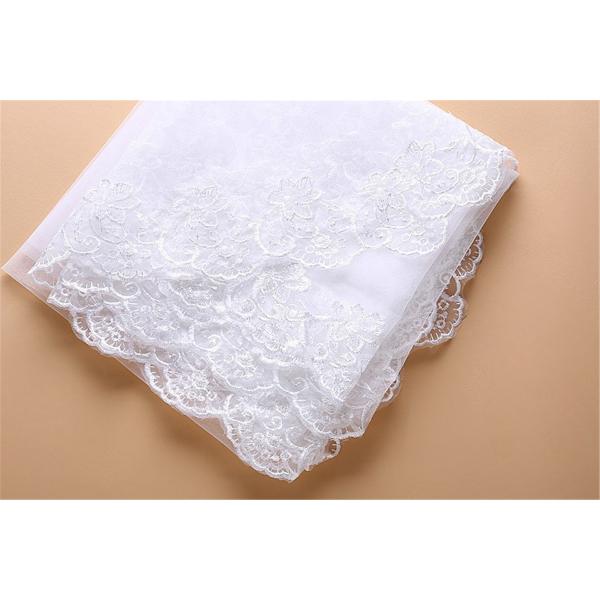 Embroidery Cord lace with Rhinstone  Ivory/White Bridal Veil  Wedding Accessories