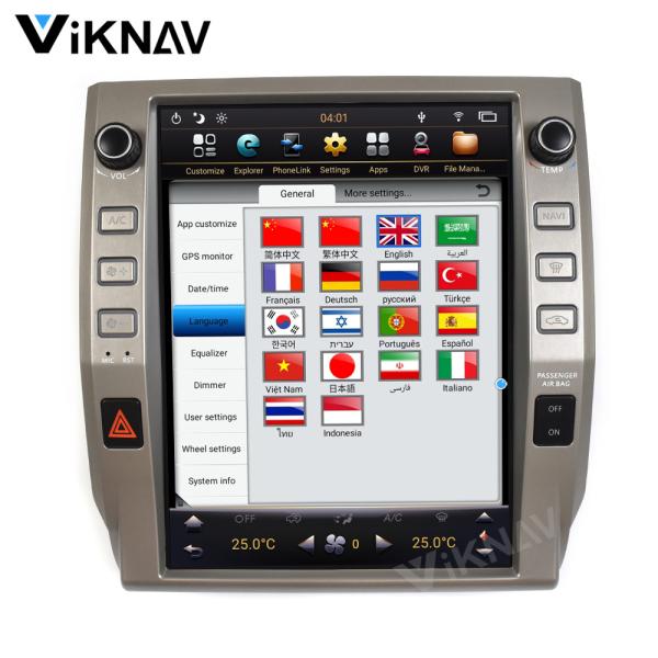 12.1 дюймовый сенсорный стерео для 2014--2019 NissanTundra GPS навигация Мультимедийный проигрыватель Беспроводной Carplay BT 4G