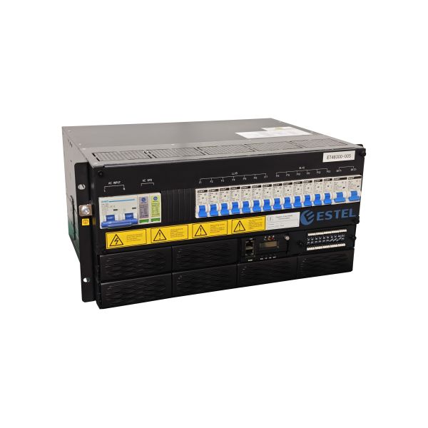 ET48300005 5U 18kW 48V 300A DC Telecom Power System with Six 3kW Rectifiers and Front Service Distribution
