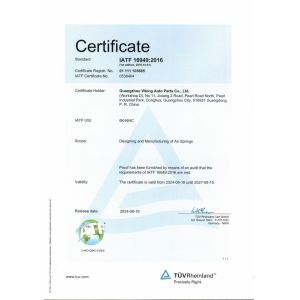 Guangzhou Viking Auto Parts Co., Ltd. Сертификации