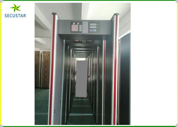 Infrared Sensor Metal Walk Through Gate 18 Detection Zones Alarm In Hospital Entry