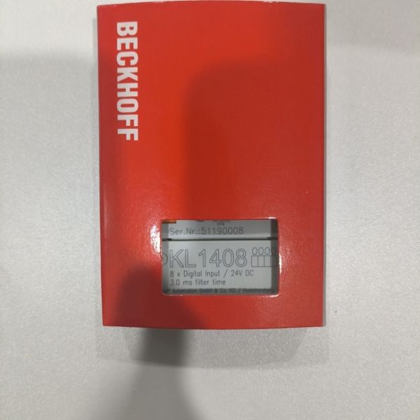KL1408 Beckhoff 8チャンネルデジタル入力端子 24VDC 3.0 ミリ秒 5 mA 500 Vrms